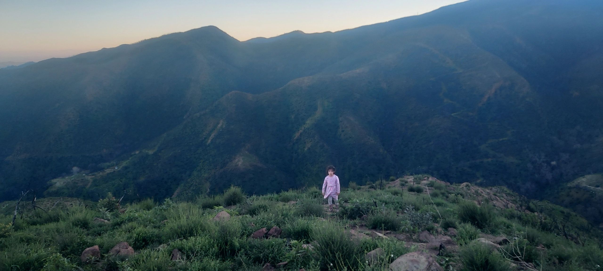Taking a hike on the ranch.