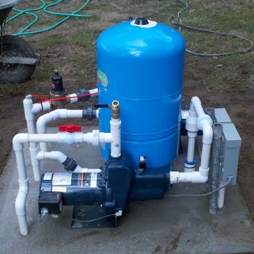 Water well pump set-up