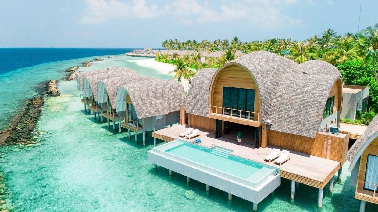 Over-water villa in Maldives