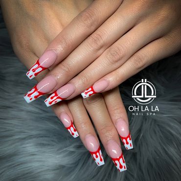 Full Set Acrylic 
Shape 
Medium Length
Nail Art 
Nail Design