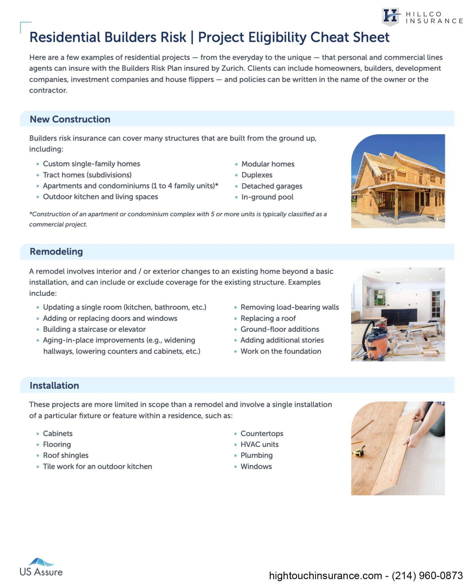 Residential Builders Risk insurance Dallas.