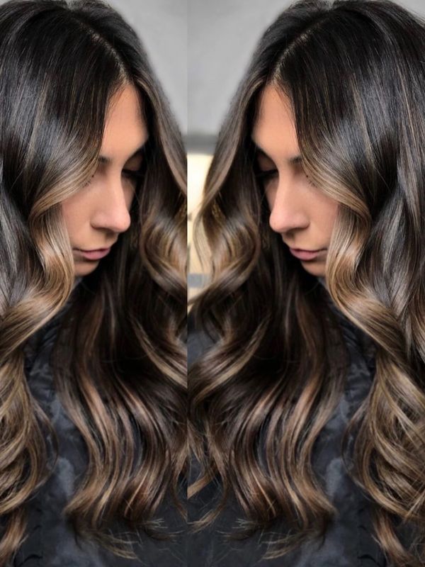 dark base  colore  and soft lowlight in best Beauty Salon in dubai