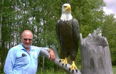 Three-dimensional, exterior art sculptures (See 3-D Signs).