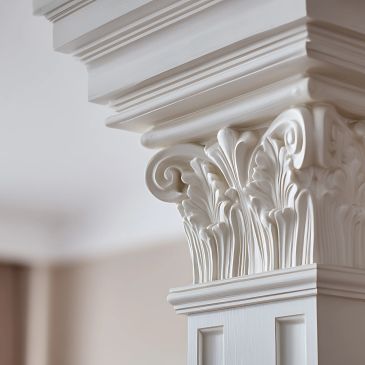 corinthian pillar in luxury home
