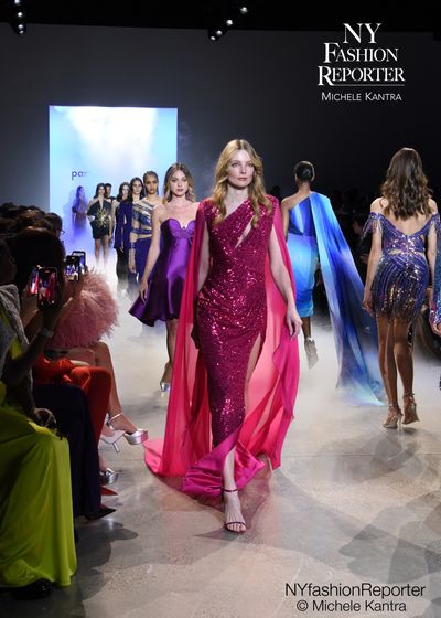 New York Fashion Week runway show. Pamella Roland, Fall 2023.