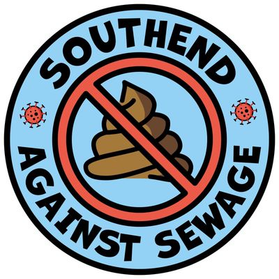 Logo protesting against sewage in Southend.