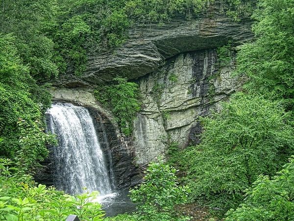 Looking Glass Falls in Pisgah National Forest