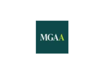 Logo with letters 'MGAA' in green and white.