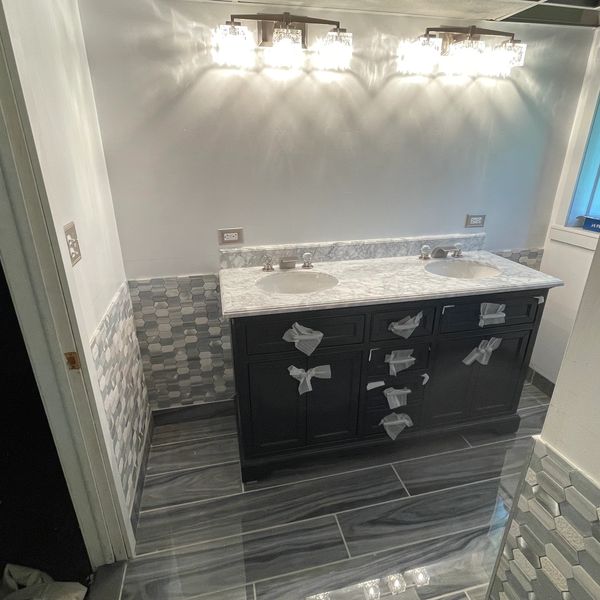 Basement bathroom remodel