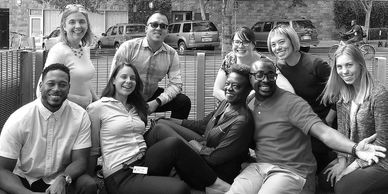 Group of people smiling