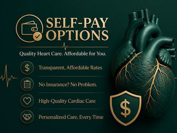 Self-pay heart care options with transparent rates and personalized service.