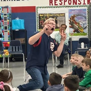 Daryl Cobb's in school author visits are fun. His author visits are exciting. The kids love them.