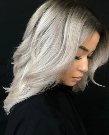 Beautiful Latina with Platinum Blonde Hair