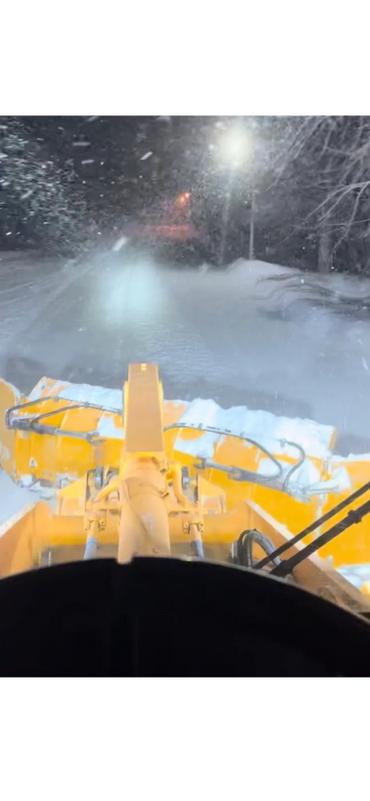 Snow Plowing with Hyundai Loader