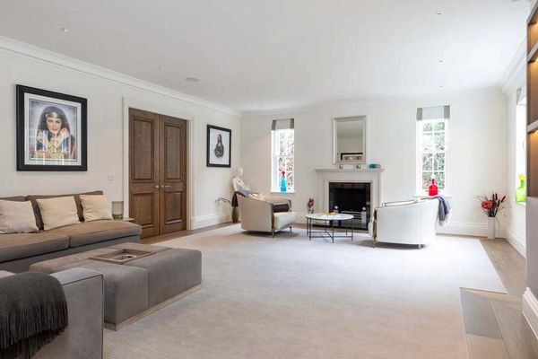 Freshly painted living room in cream neutral colours