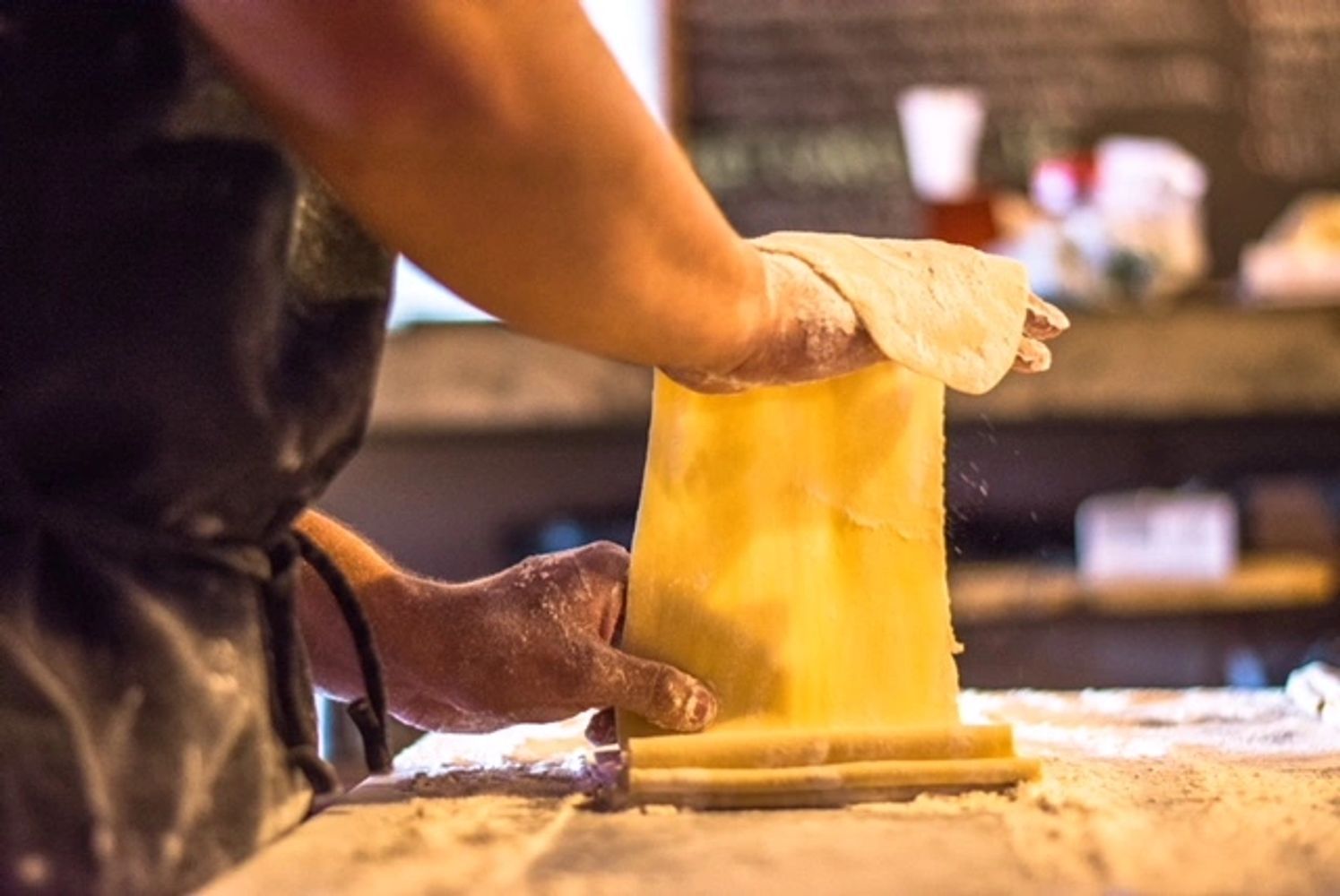 Handmade pasta at Mangia Mi Calistoga