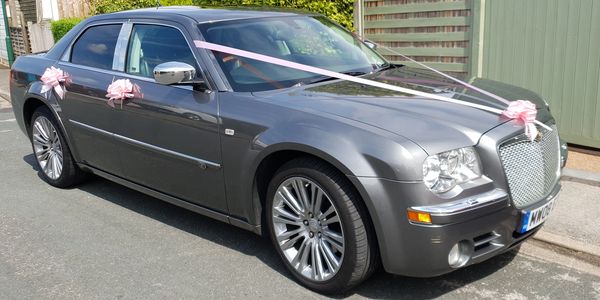 Our Grey Chrysler / baby Bentley available for wedding car hire in Nottingham