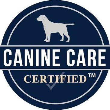 Certified Canine Care logo with a dog silhouette.