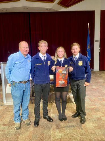 2nd place greenhand quiz team: Perkins FFA