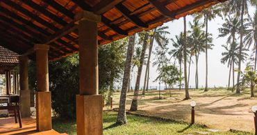 View from the verandah looking out towards the cliff edge