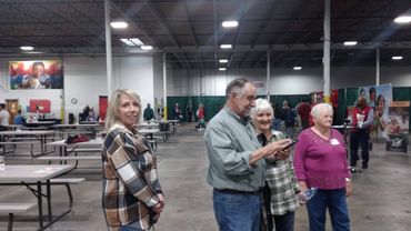 Pam, Bruce, Jan, and Marcil hanging out @ Samaritan's Purse "Operation Christmas Child"
