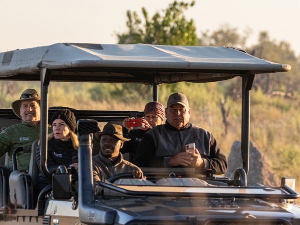 On a game drive at Qorokwe, Okavango Delta, Botswana