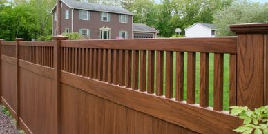 Privacy Fence with Lattice & Picket Tops