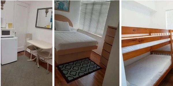 Basic Suite / Student Suite 3 separate rooms. Two rooms have 1 full-size bed and 1 room with bunk.