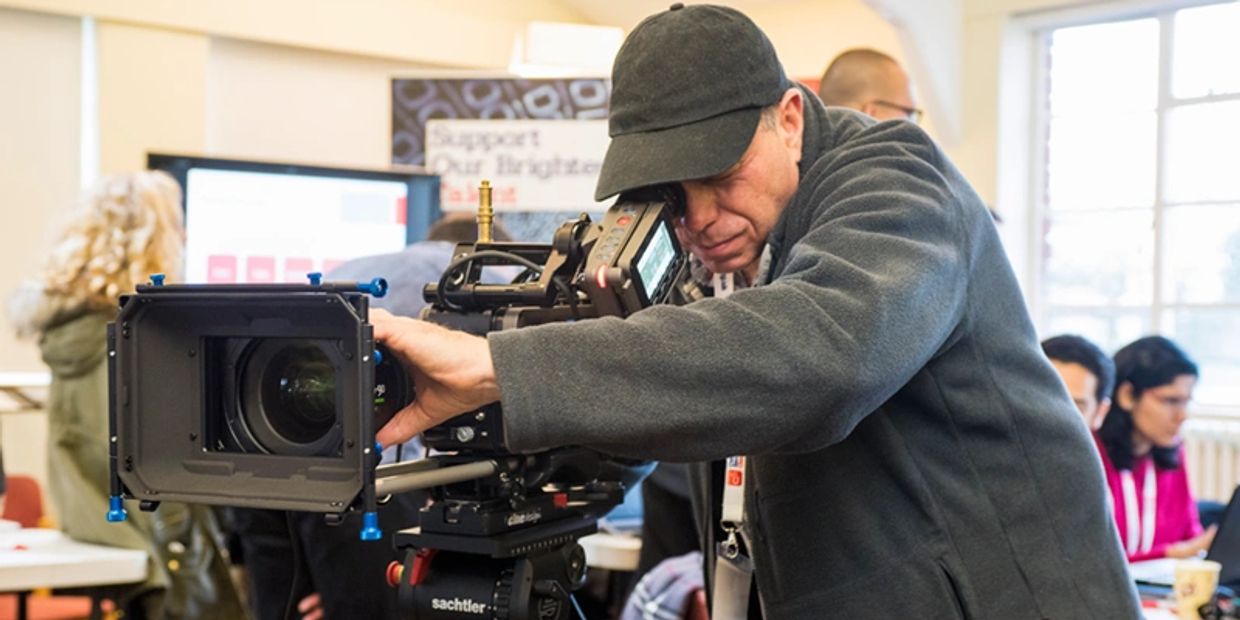 Filming student workshop at Bletchley Park
