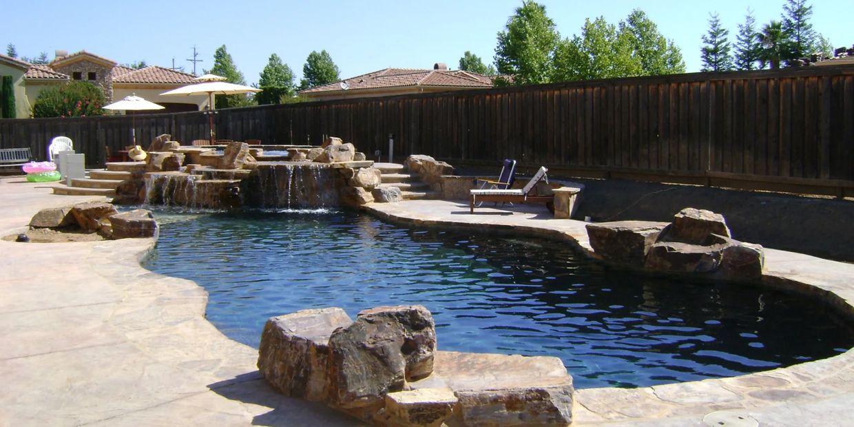 Escondido Swimming Pool With Waterfall