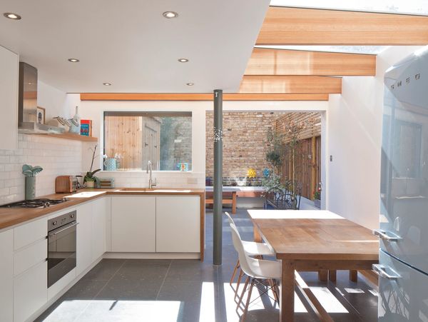 Modern outdoor kitchen exterior design in wood