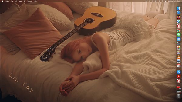 LiL Tay laying on a bed now 8k