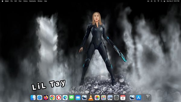 lil tay super hero video game wearing a space suit