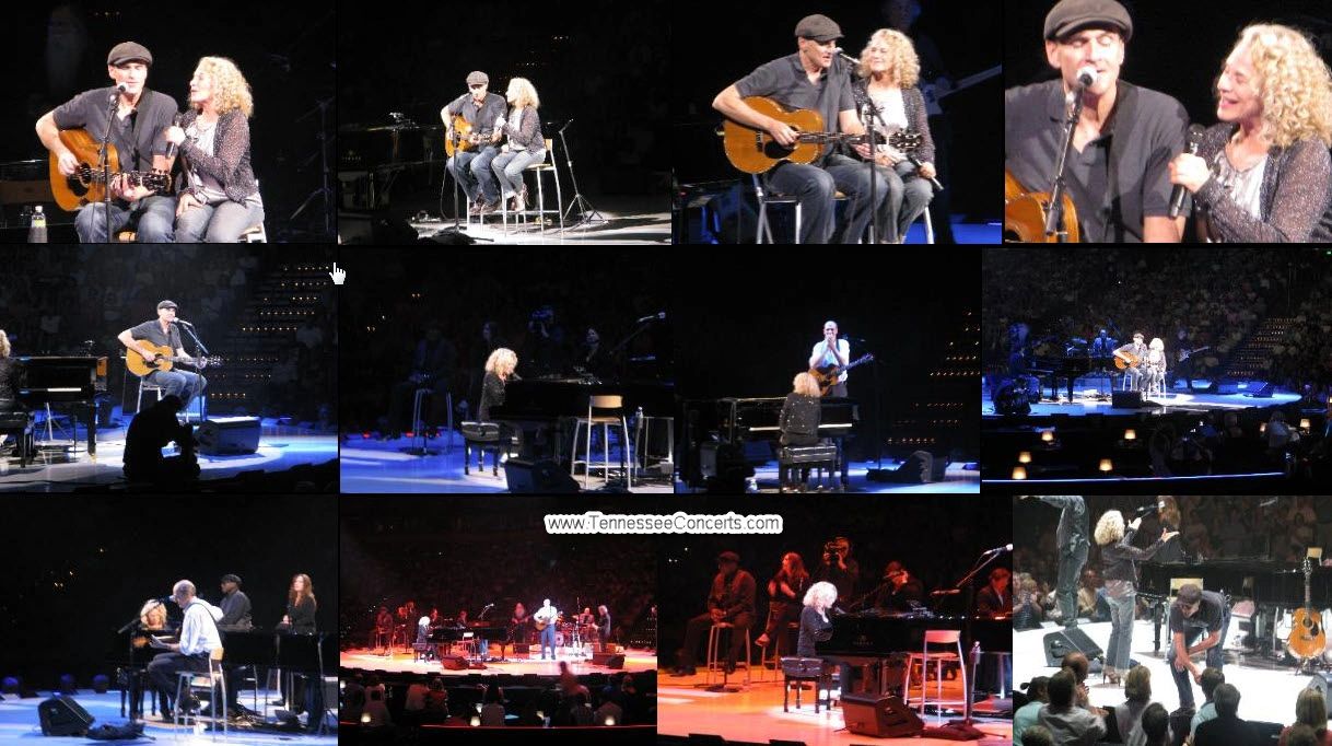 May 22, 2010: Carole King & James Taylor at the Bridgestone Arena in Nashville Tennessee.