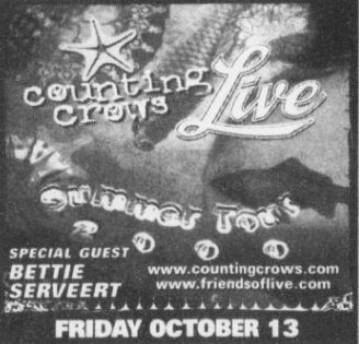 October 13, 2000: Counting Crows at Nashville's Starwood Amphitheatre