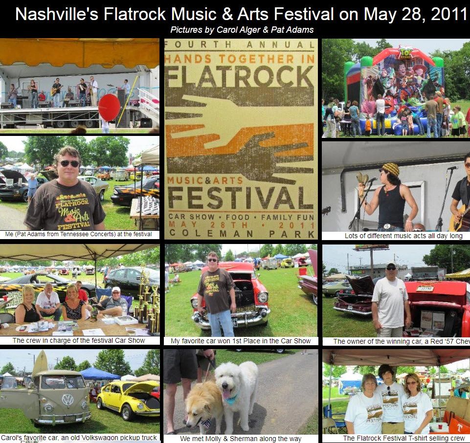 The Flatrock Music & Arts Festival at Coleman Park in Nashville Tennessee
Pictures by Pat Adams & Ca