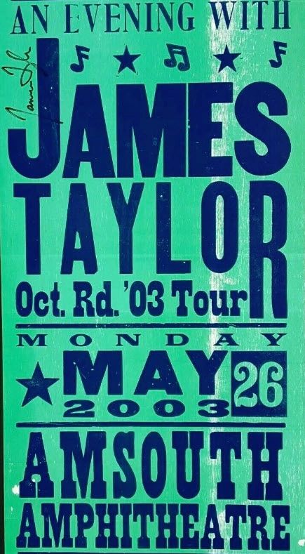 Concert Poster signed by James Taylor