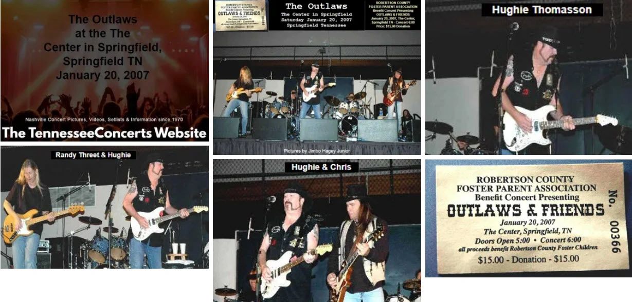 The Outlaws headlined a benefit concert for the Robertson County Foster Parents Association in 2007