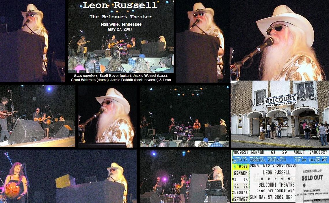 Leon Russell at the Belcourt Theater in Nashville Tennessee on May 27, 2007  Pictures by Pat Adams