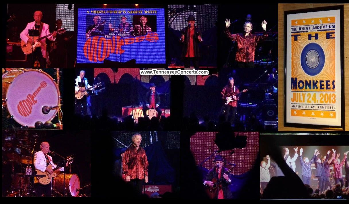 The Monkees at the historic Ryman Auditorium in Nashville Tennessee on July 24, 2013
Pictures by Pat