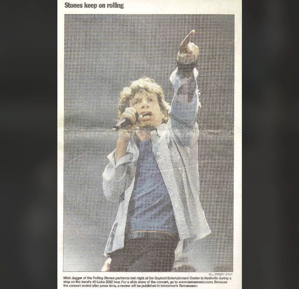November 25, 2002: Mick Jagger out front, as The Rolling Stones perform 
at the Gaylord Entertainmen