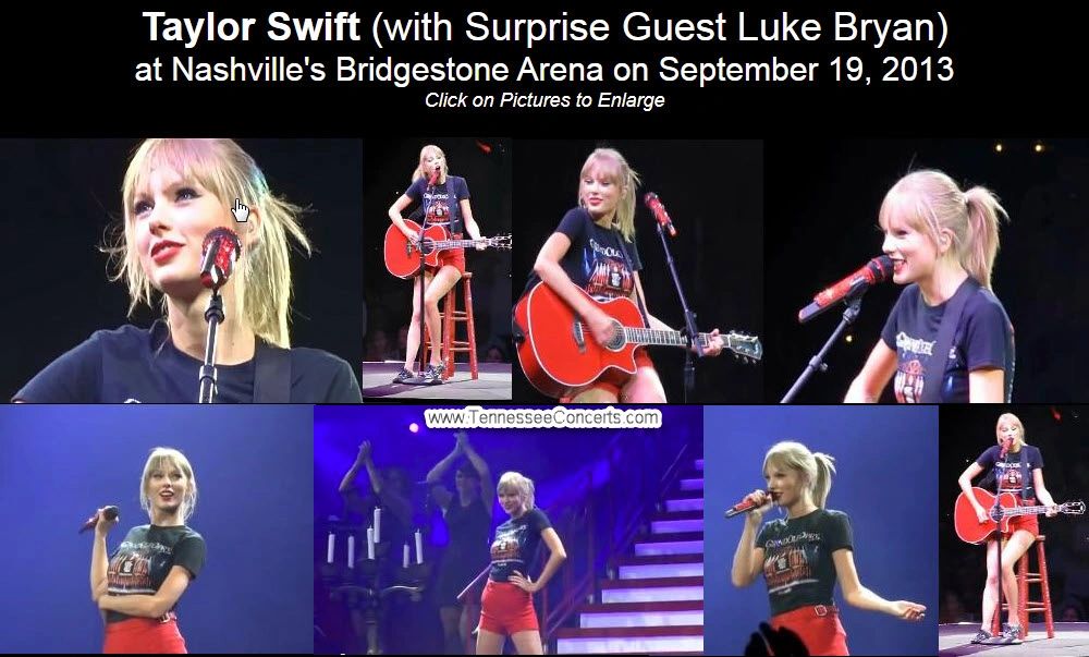 Taylor Swift at the Bridgestone Arena in Nashville Tennessee