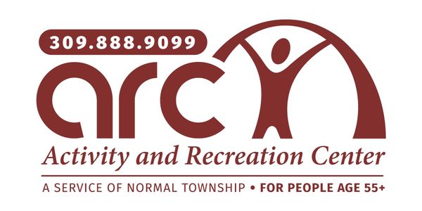 Red ARC Activity & Recreation Center logo - A service of Normal Township for people age 55+