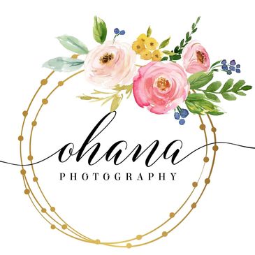 Elegant floral photography logo with text Ohana.