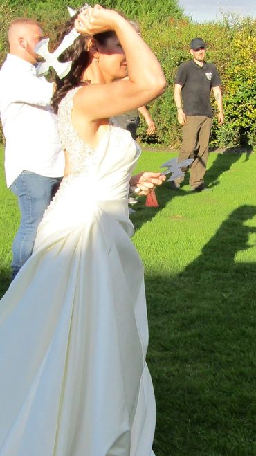 Mobile axe throwing - wedding- white wolf activity centre