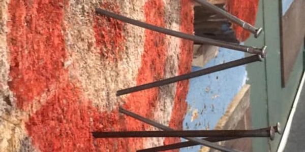 Nail throwing at Huddersfield Knife & Axe centre.