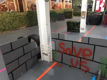 Nerf War Set up at unit 52, White Wolfs activity centre