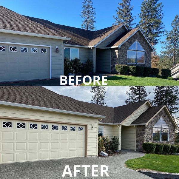 Exterior before and after by The Paint Bros