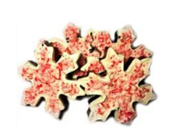Peppermint bark snowflake