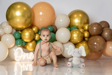 cake smash session in studio , orange county mission viejo